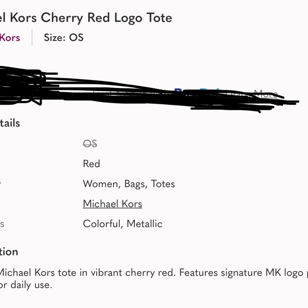 Michael Kors Red Tote Bag - Picture 5 of 6